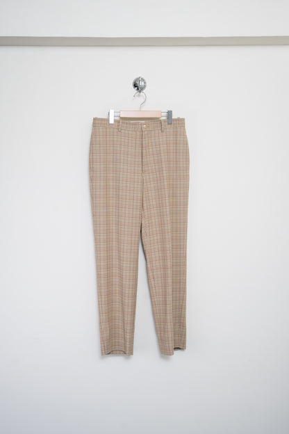 Hard Twist Wool Double Face Check Slacks