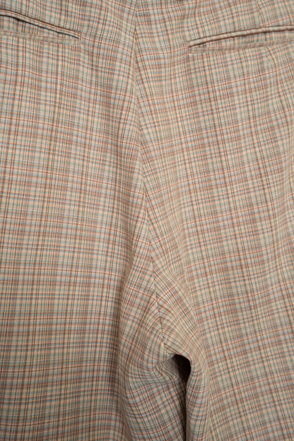 Hard Twist Wool Double Face Check Slacks