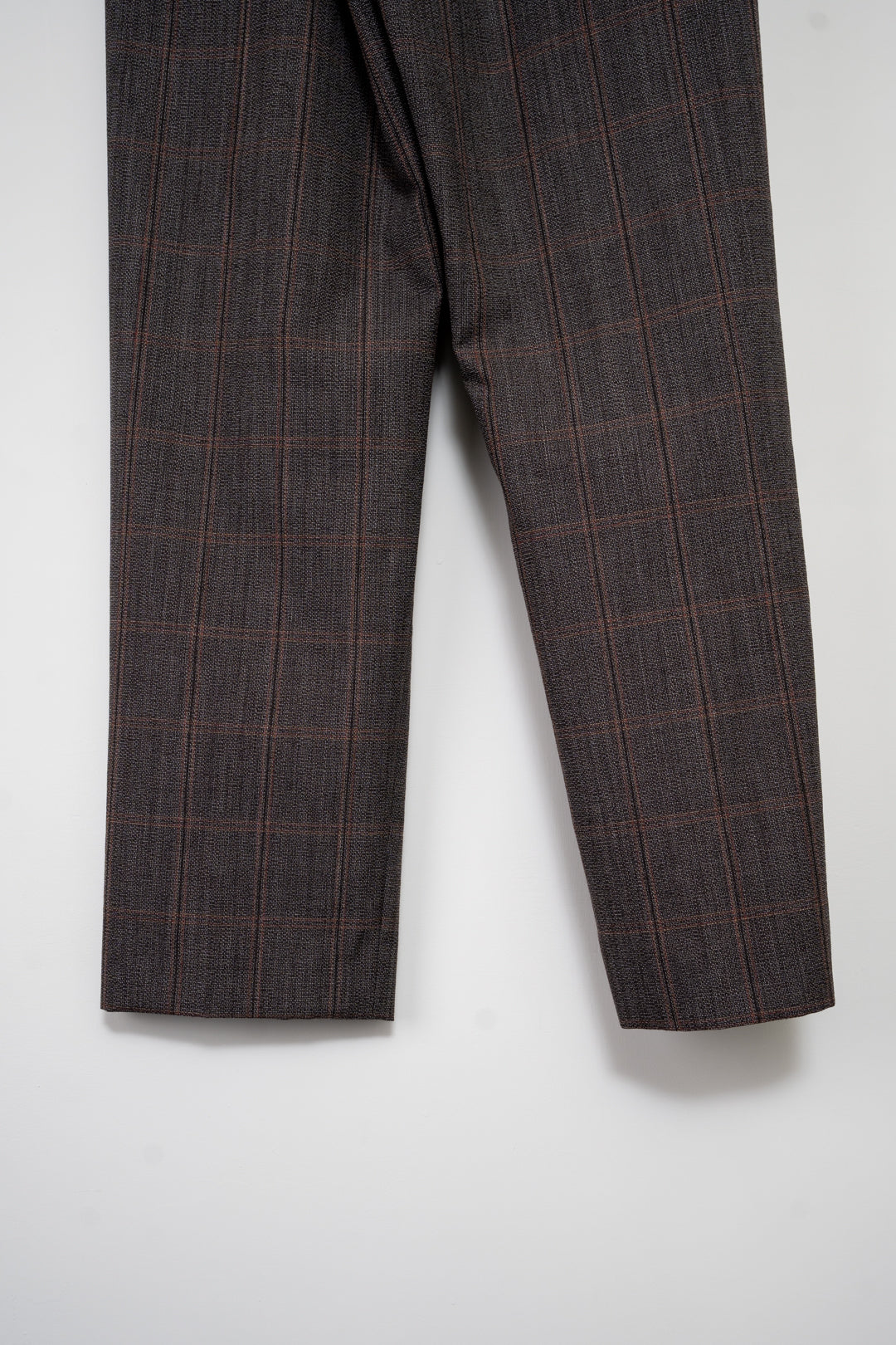 Bluefaced Wool Check Wide Slacks